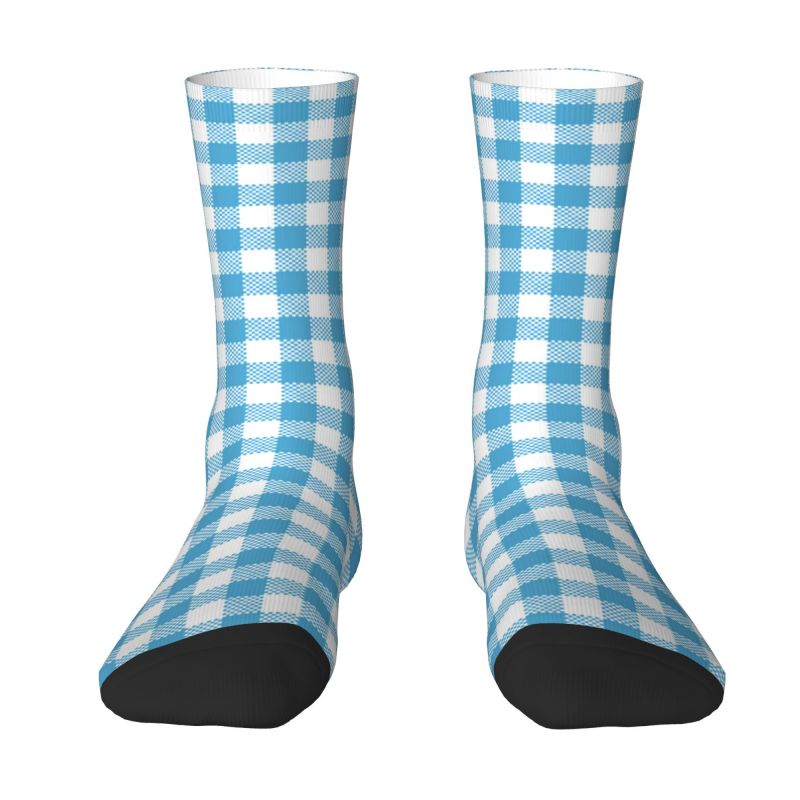 Black Tartan Plaid Unisex Socks-Multiple Options