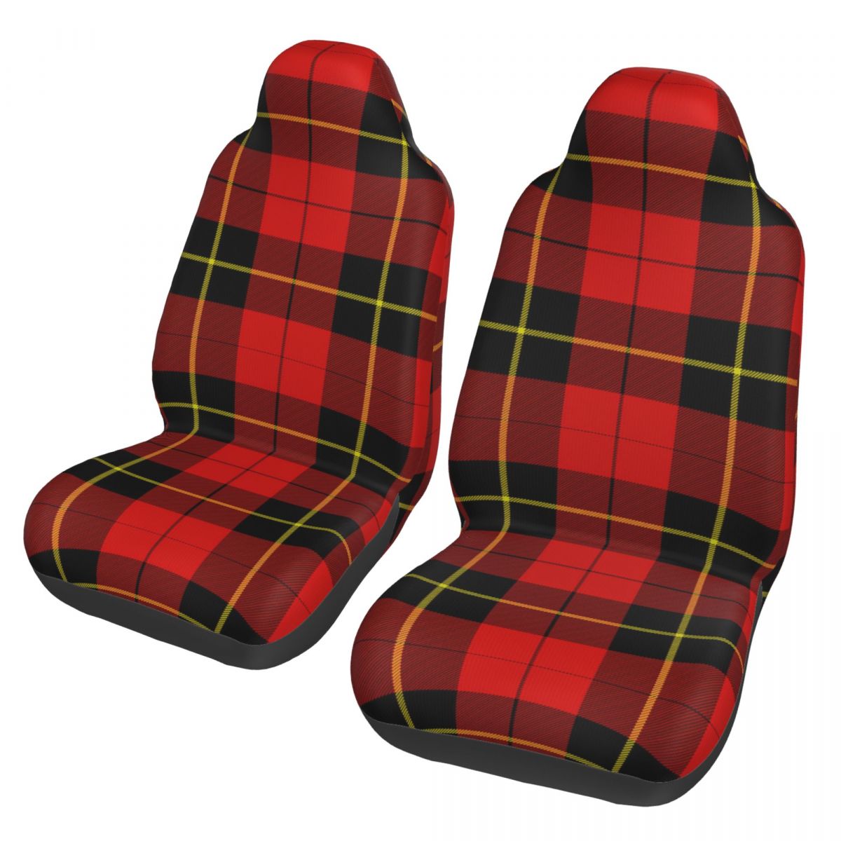 Classic Tartan Plaid Royal Stewart Scottish Car Seat Cover Custom Printing Universal Front Protector Accessories Cushion Set