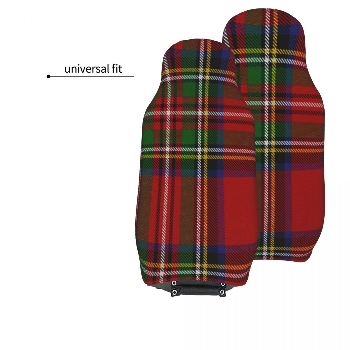 Classic Tartan Plaid Royal Stewart Scottish Car Seat Cover Custom Printing Universal Front Protector Accessories Cushion Set