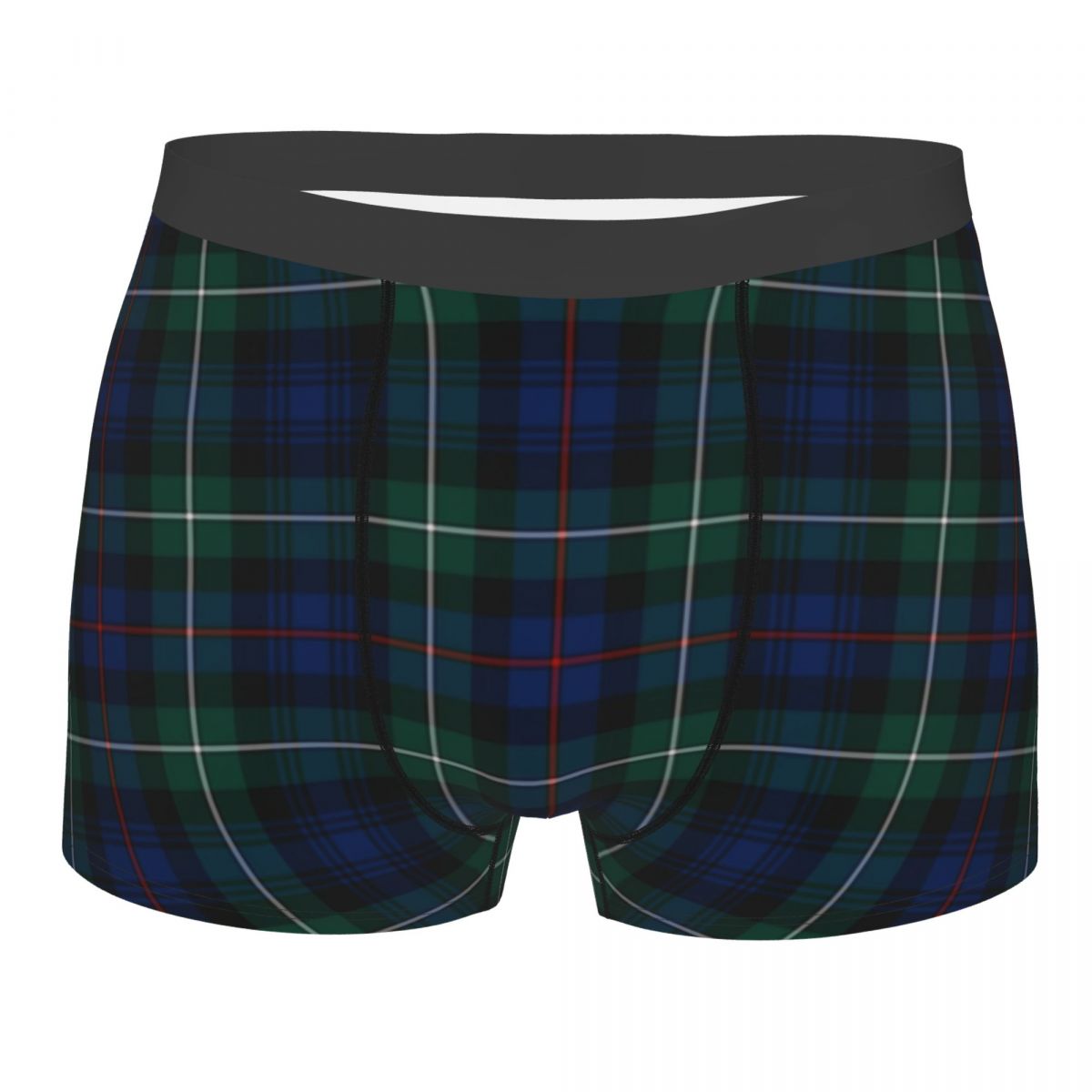 Ancient Scottish Tartan Underwear Print Geometric Plaid Boxer Short Briefs-Multiple Options