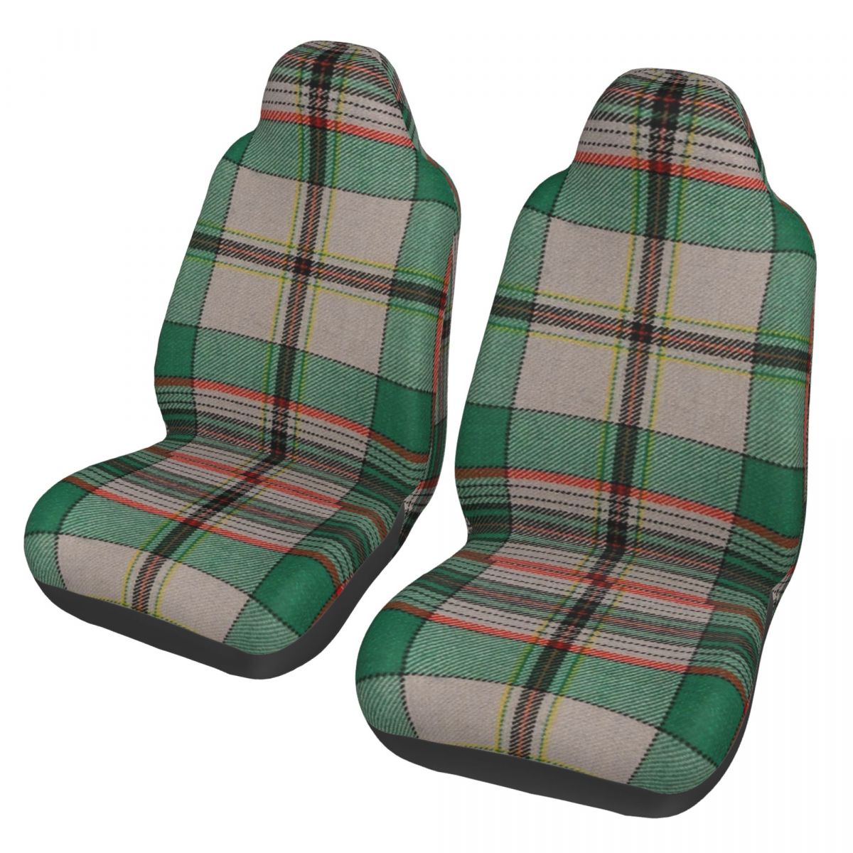 Classic Tartan Plaid Royal Stewart Scottish Car Seat Cover Custom Printing Universal Front Protector Accessories Cushion Set