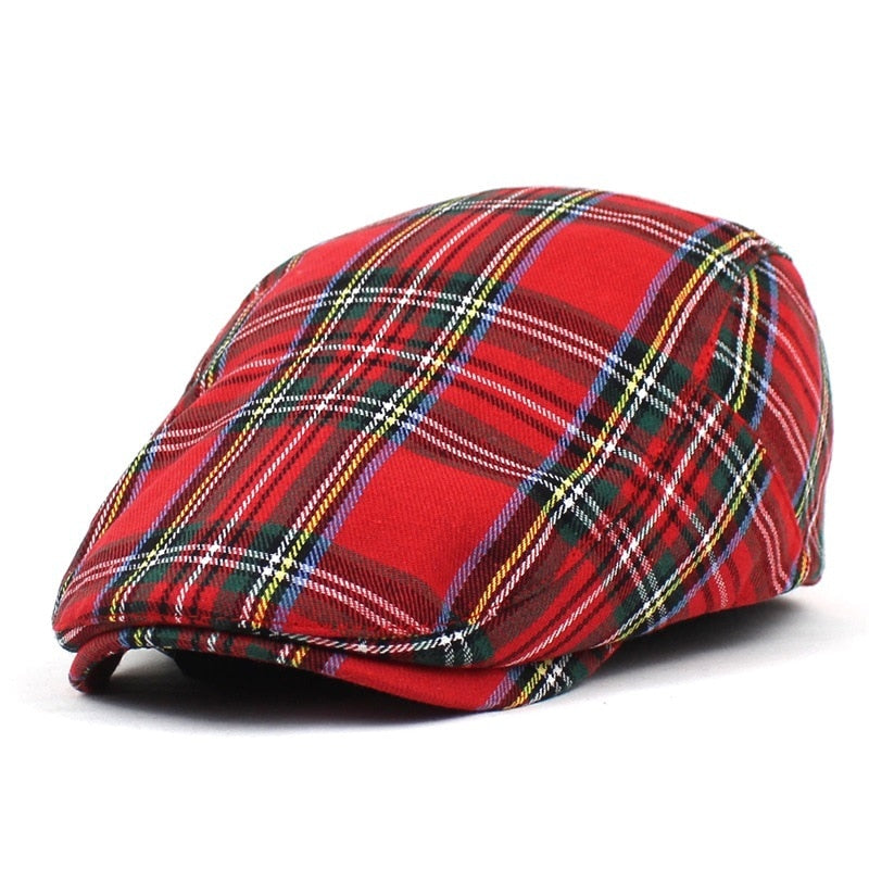Vintage Plaid Beret Hat-Multiple Options