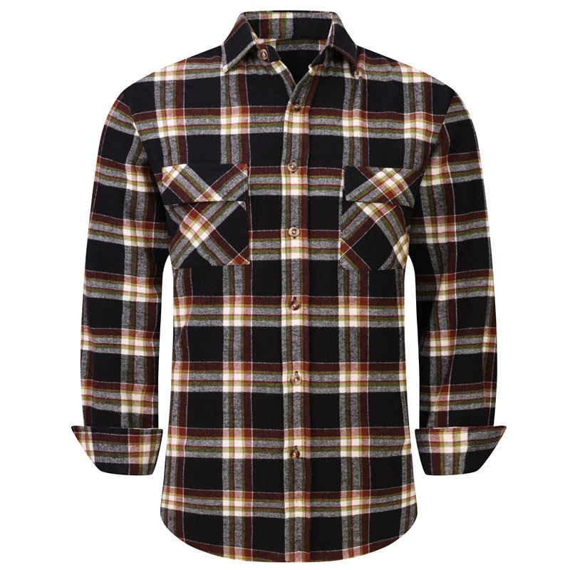 Plaid Long Sleeve Flannel Shirt-Multiple Options