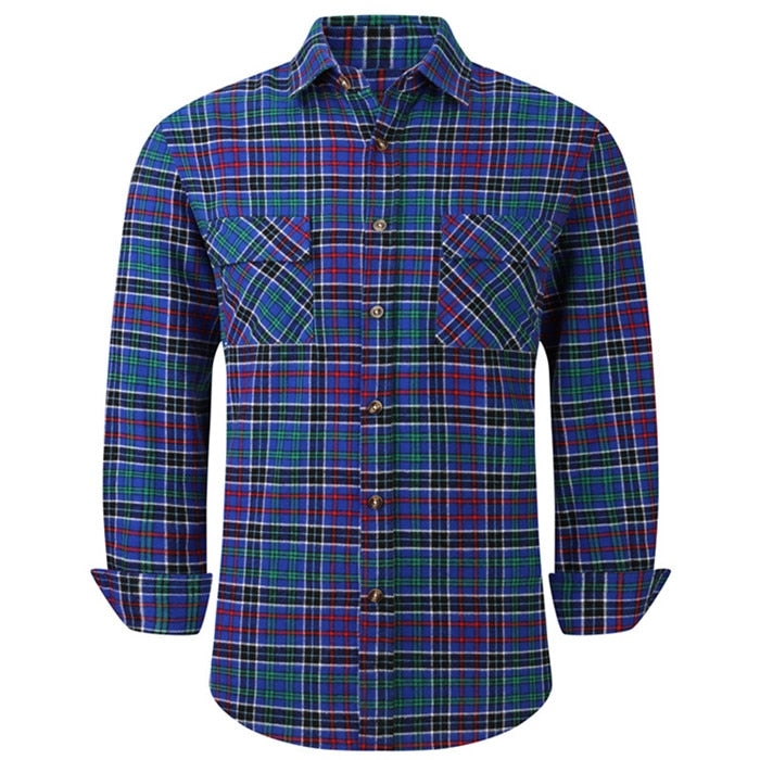 Plaid Long Sleeve Flannel Shirt-Multiple Options