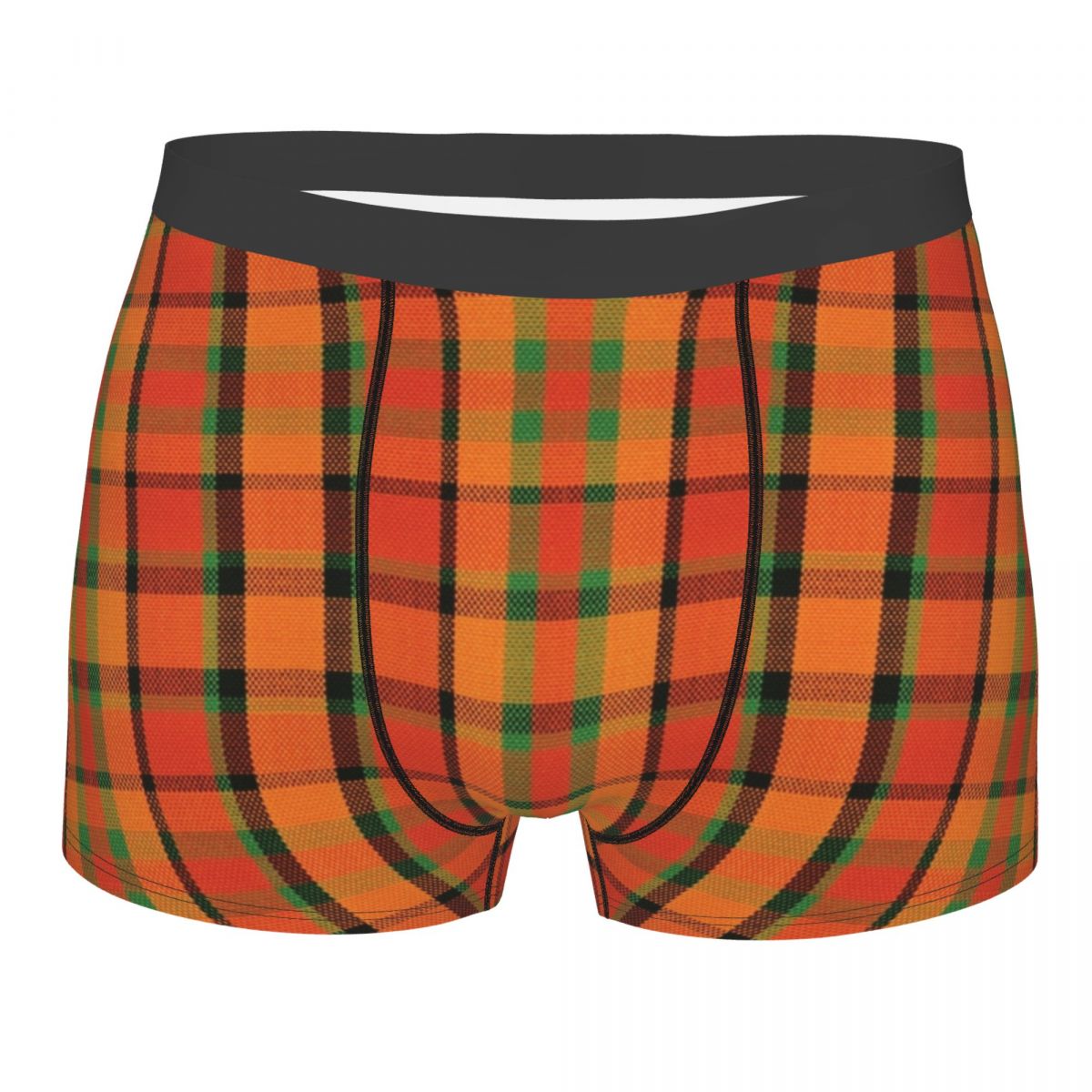 Ancient Scottish Tartan Underwear Print Geometric Plaid Boxer Short Briefs-Multiple Options
