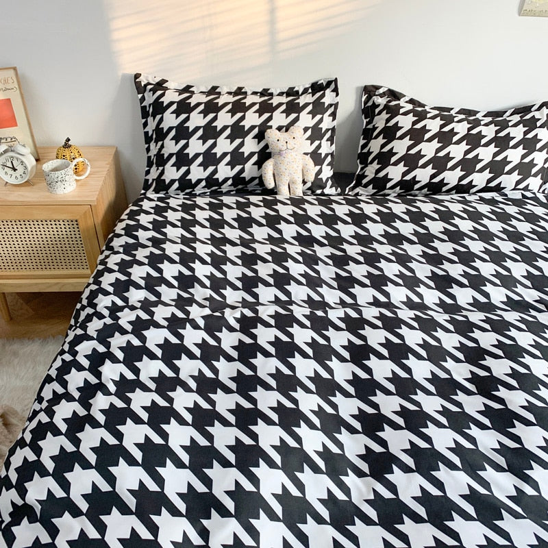 Houndstooth Bedding Set-Multiple Options