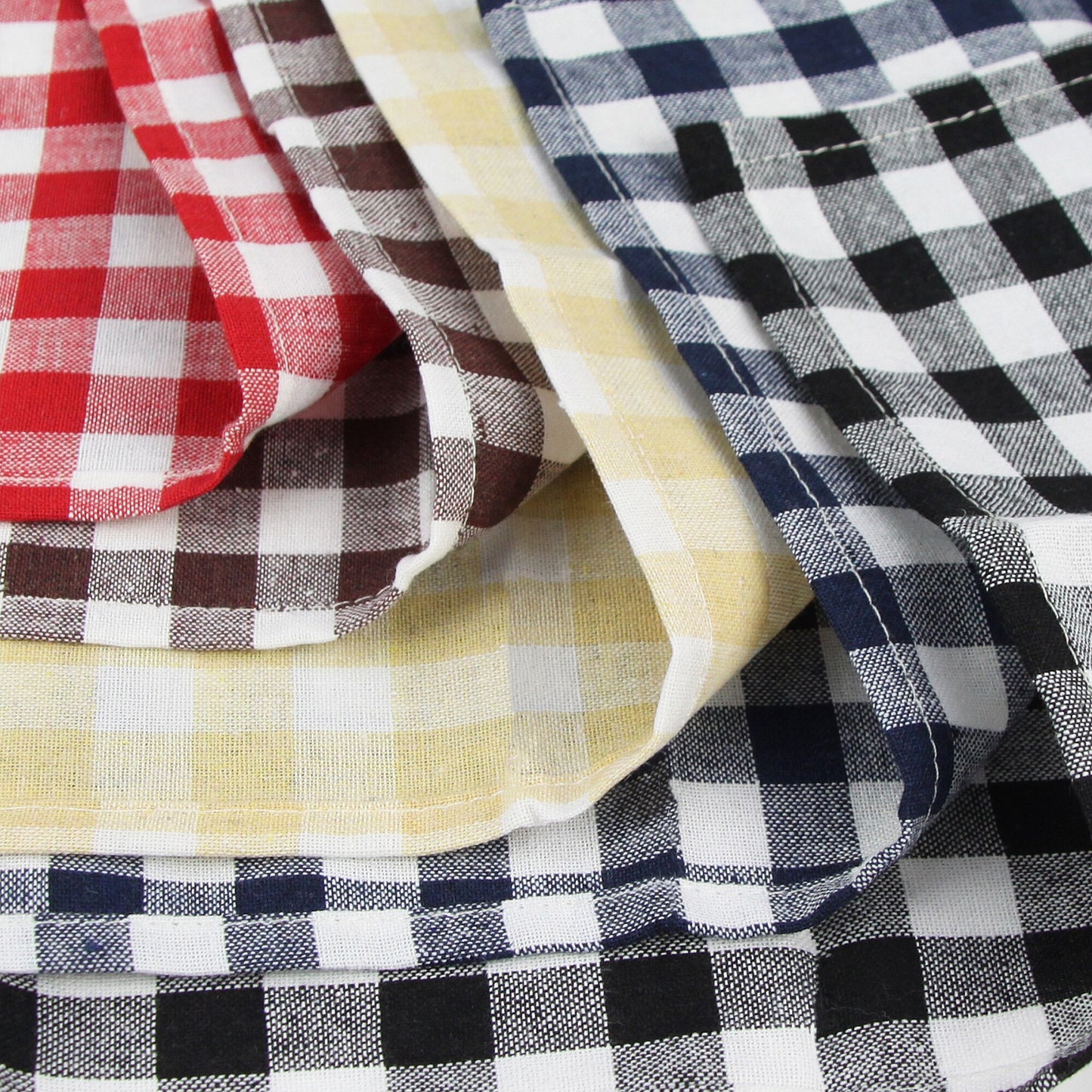 Plaid Checked Cloth Napkins Set of 12 Pcs-Multiple Options