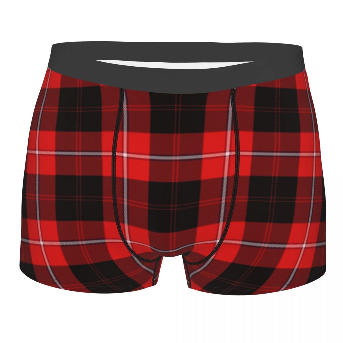 Ancient Scottish Tartan Underwear Print Geometric Plaid Boxer Short Briefs-Multiple Options