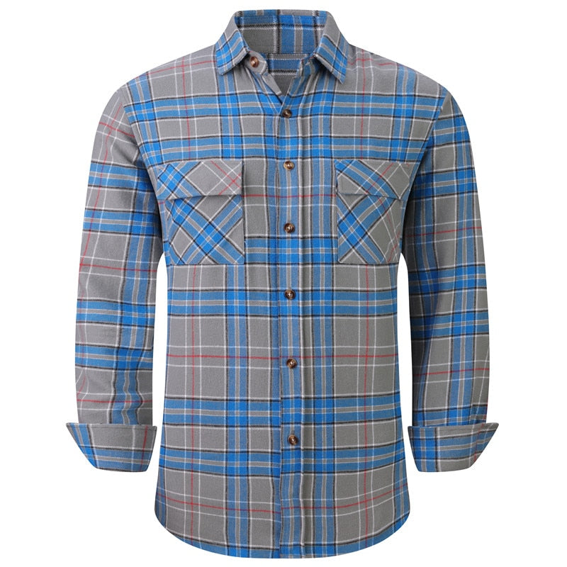 Plaid Long Sleeve Flannel Shirt-Multiple Options