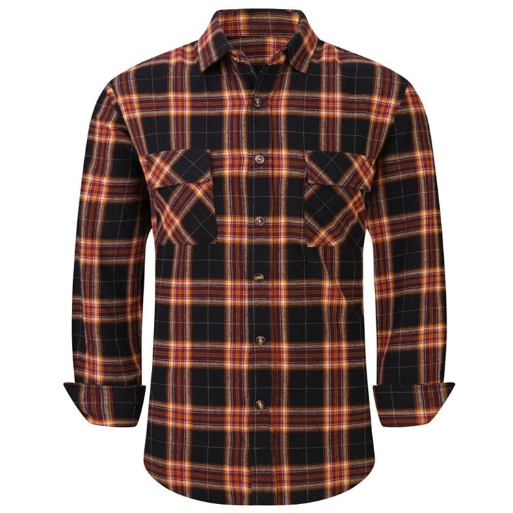 Plaid Long Sleeve Flannel Shirt-Multiple Options