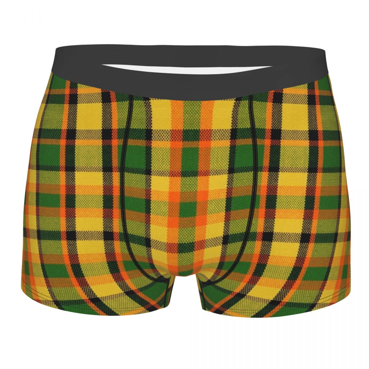 Ancient Scottish Tartan Underwear Print Geometric Plaid Boxer Short Briefs-Multiple Options