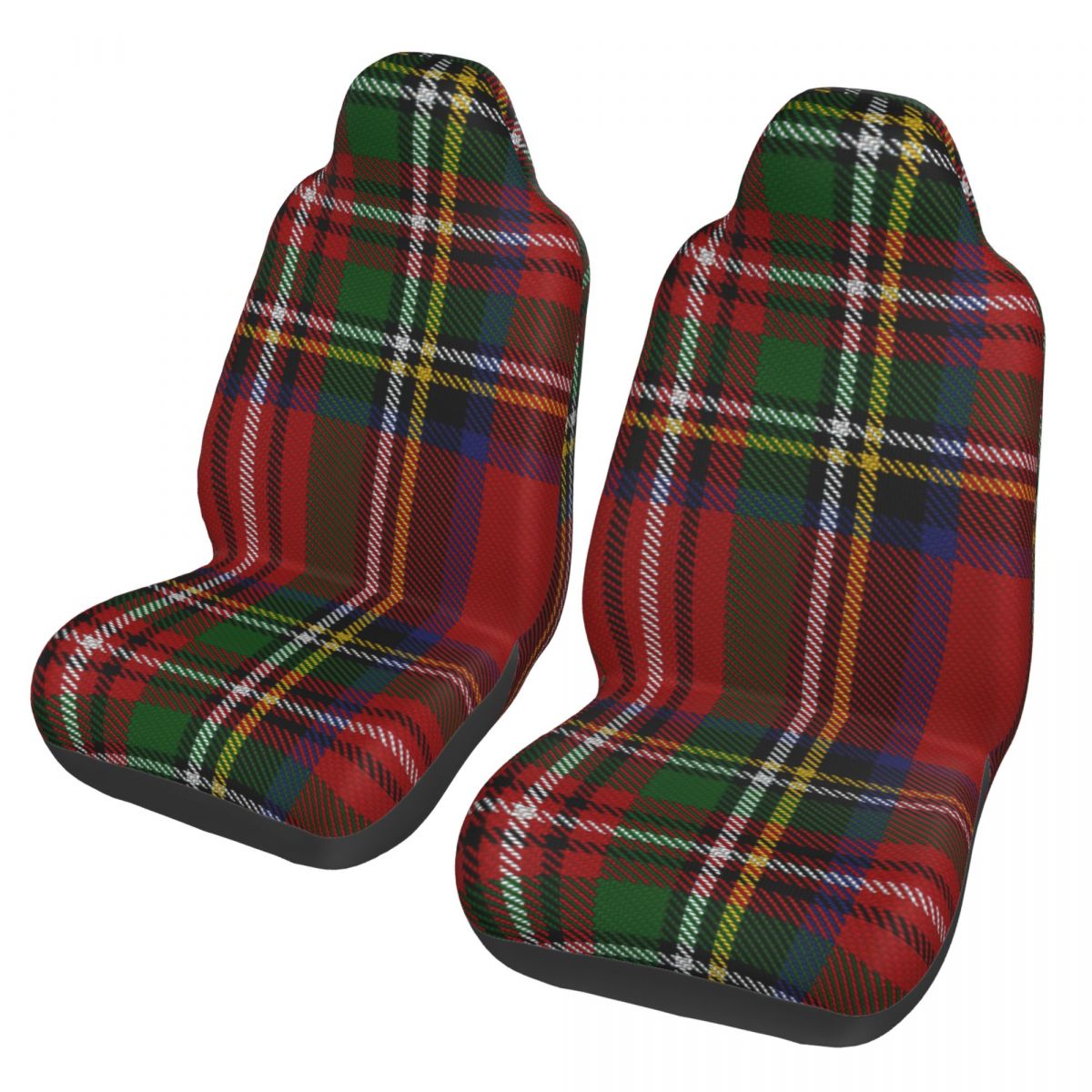 Classic Tartan Plaid Royal Stewart Scottish Car Seat Cover Custom Printing Universal Front Protector Accessories Cushion Set