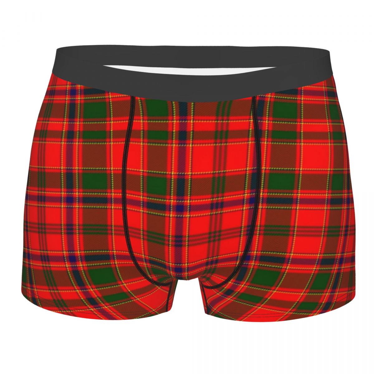 Ancient Scottish Tartan Underwear Print Geometric Plaid Boxer Short Briefs-Multiple Options