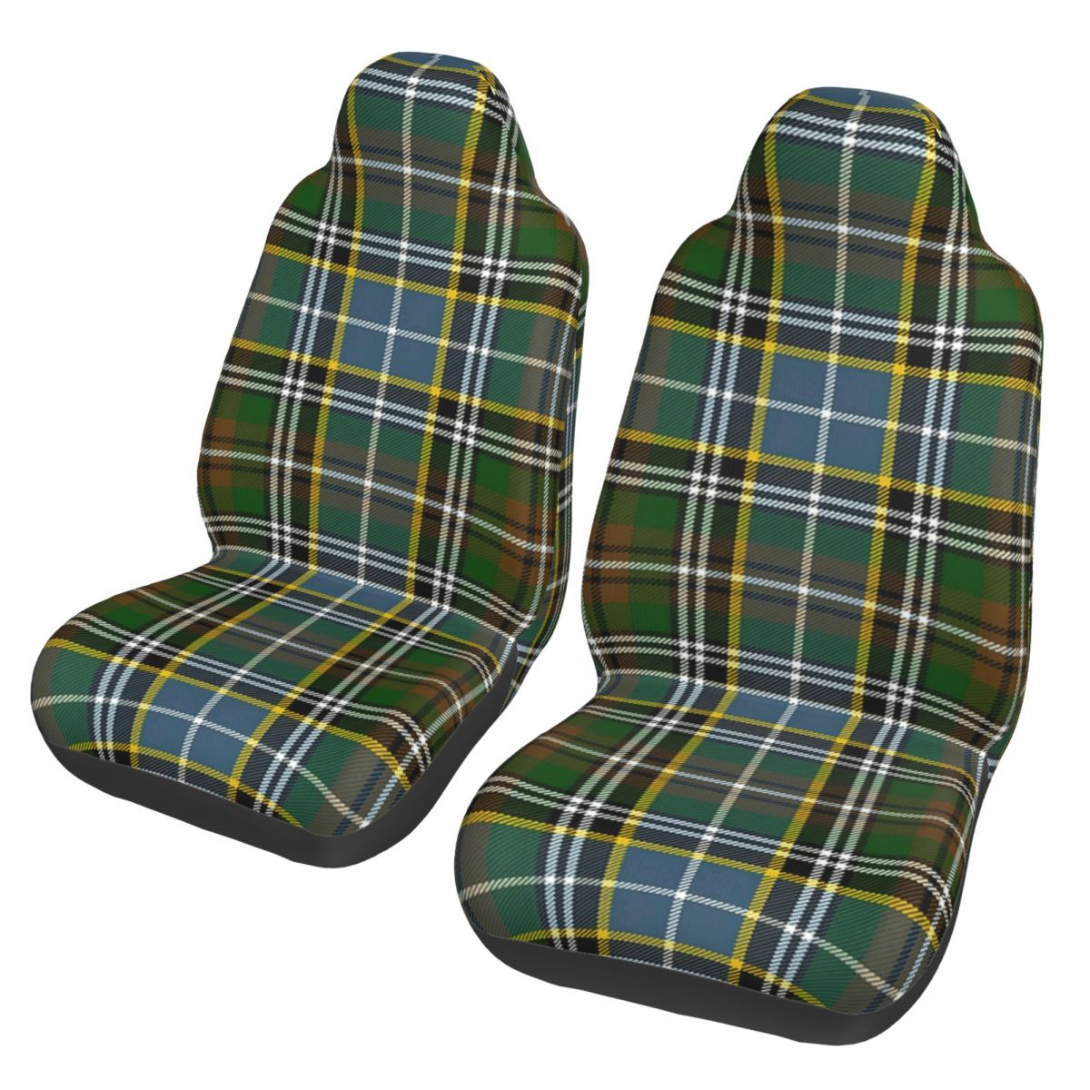 Classic Tartan Plaid Royal Stewart Scottish Car Seat Cover Custom Printing Universal Front Protector Accessories Cushion Set