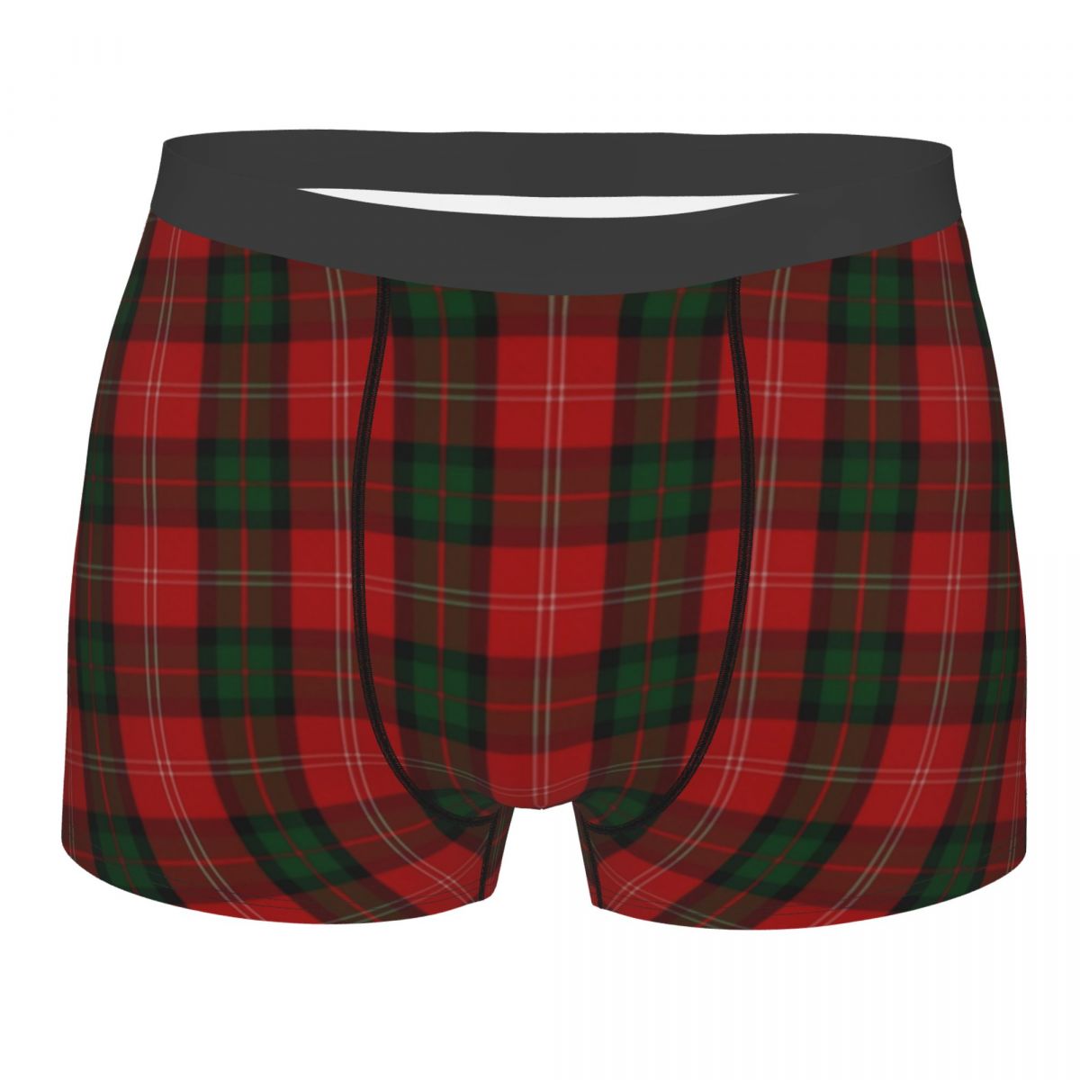 Ancient Scottish Tartan Underwear Print Geometric Plaid Boxer Short Briefs-Multiple Options