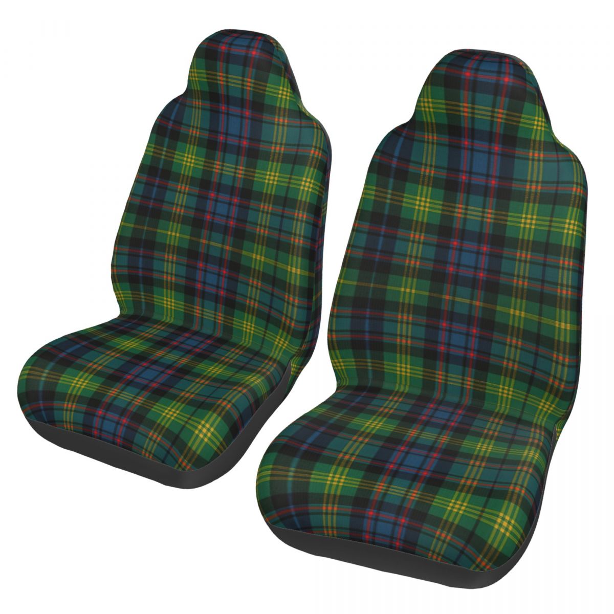 Classic Tartan Plaid Royal Stewart Scottish Car Seat Cover Custom Printing Universal Front Protector Accessories Cushion Set