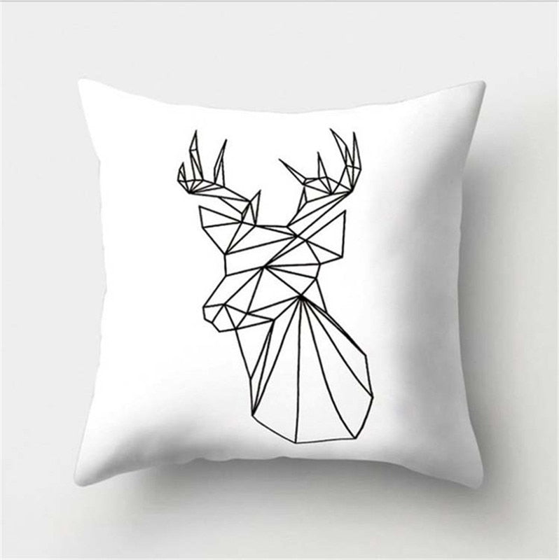 Black And White Throw Pillow Cushion Cover-Multiple Options