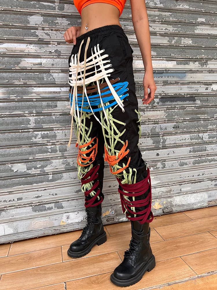 Harem Pants-Red/Black/White/Beige