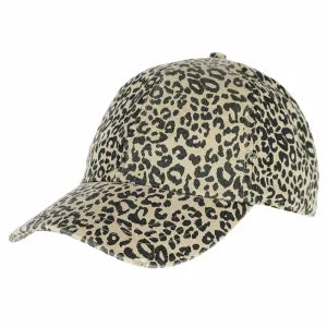 David & Young Distressed Ballcap-Leopard Print