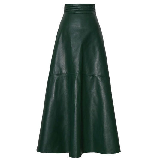 Faux Leather High Waist Midi Skirt-Multiple Options