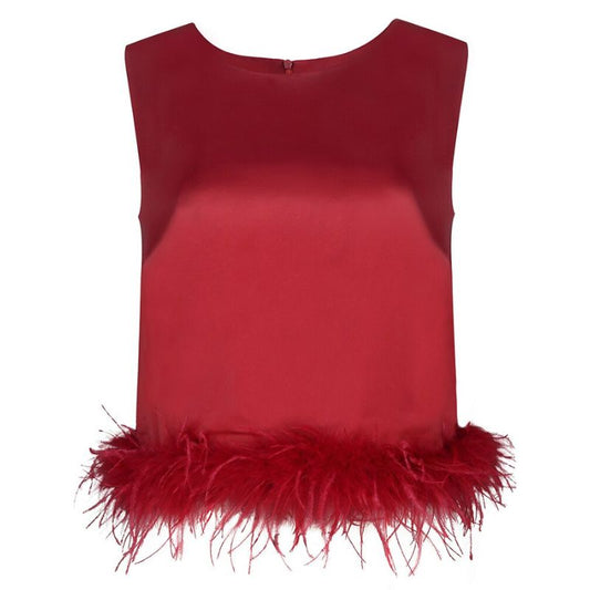 Sleeveless Feather Top-Multiple Options