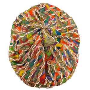 Amy New York Pastel Colorful Bunched Fabric Pillbox Hat