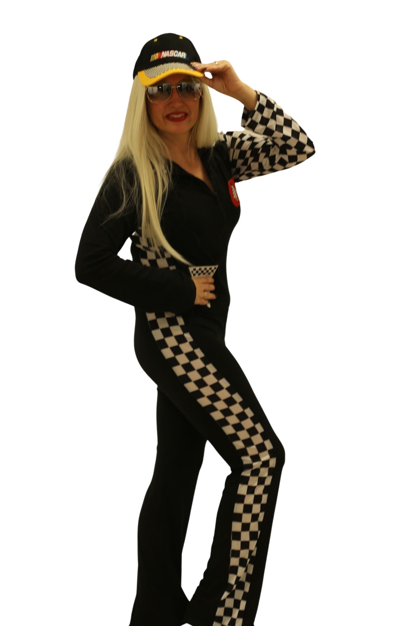 Racecar Driver Costume Size M/L with Nascar Ballcap