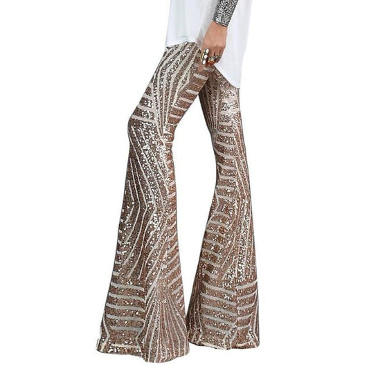 High Waist Wide Leg Sequin Pants-Multiple Options