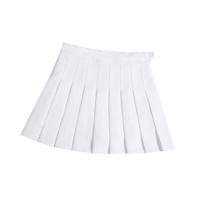 High Waist Pleated A-line Skirts-Purple/Multiple Options