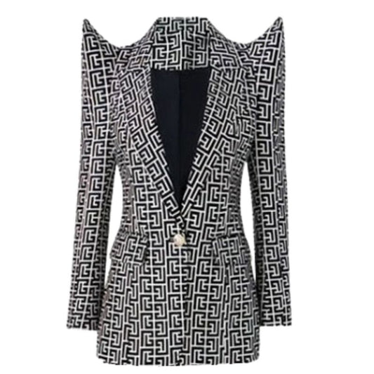 Geometric Blazer Jacket
