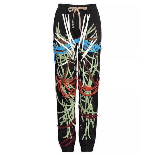 Harem Pants-Red/Black/White/Beige