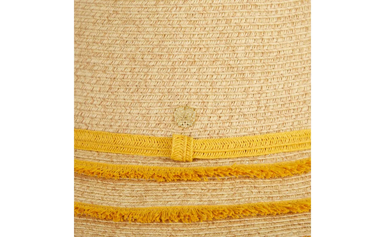 Vince Camuto Paper/Poly Braid Fringe Brim Hat