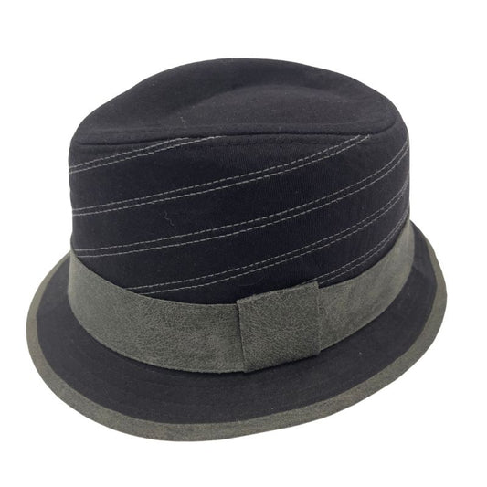 Striped Fedora Hat-Vintage EUC