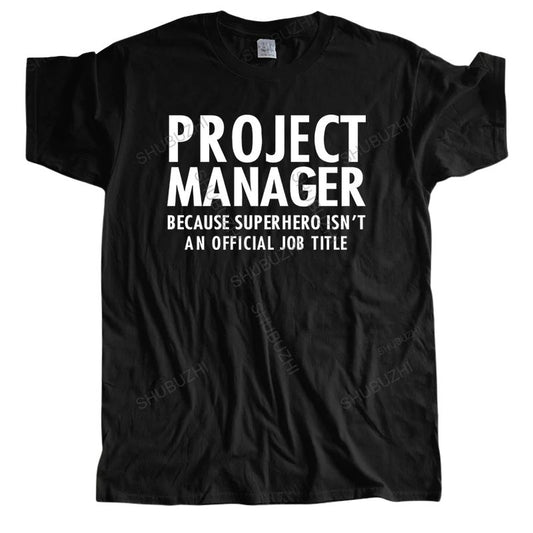 Project Manager Superhero Unisex T Shirt-Black