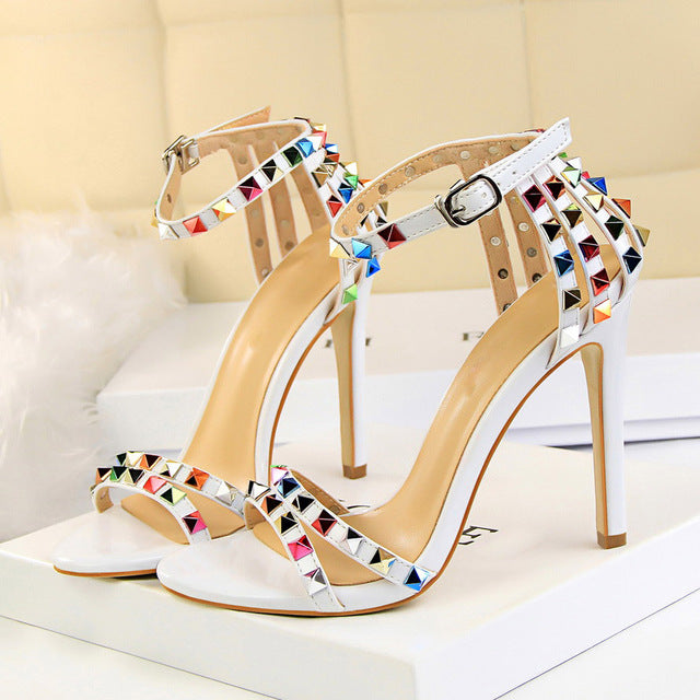 Rivet Studded Stiletto High Heels-Multiple Options