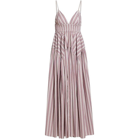 Rosetta Getty Striped Cotton Maxi Dress