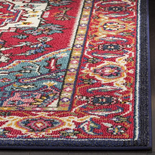 Safavieh Monaco Collection 6'7" Square Red/Turquoise MNC207C