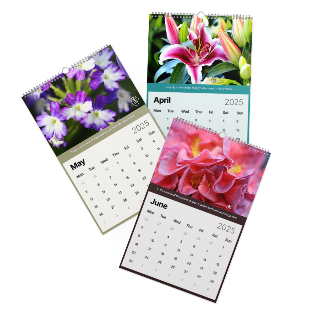 "Don't Say That No One Ever Gave You Flowers" @Backyard Marvels 11"X17" Wall Calendar (2025)