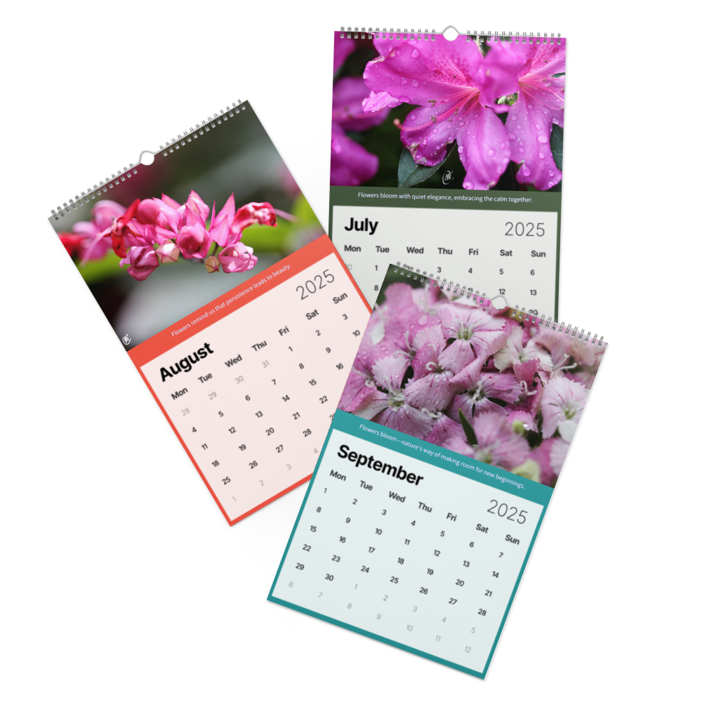 "Don't Say That No One Ever Gave You Flowers" @Backyard Marvels 11"X17" Wall Calendar (2025)