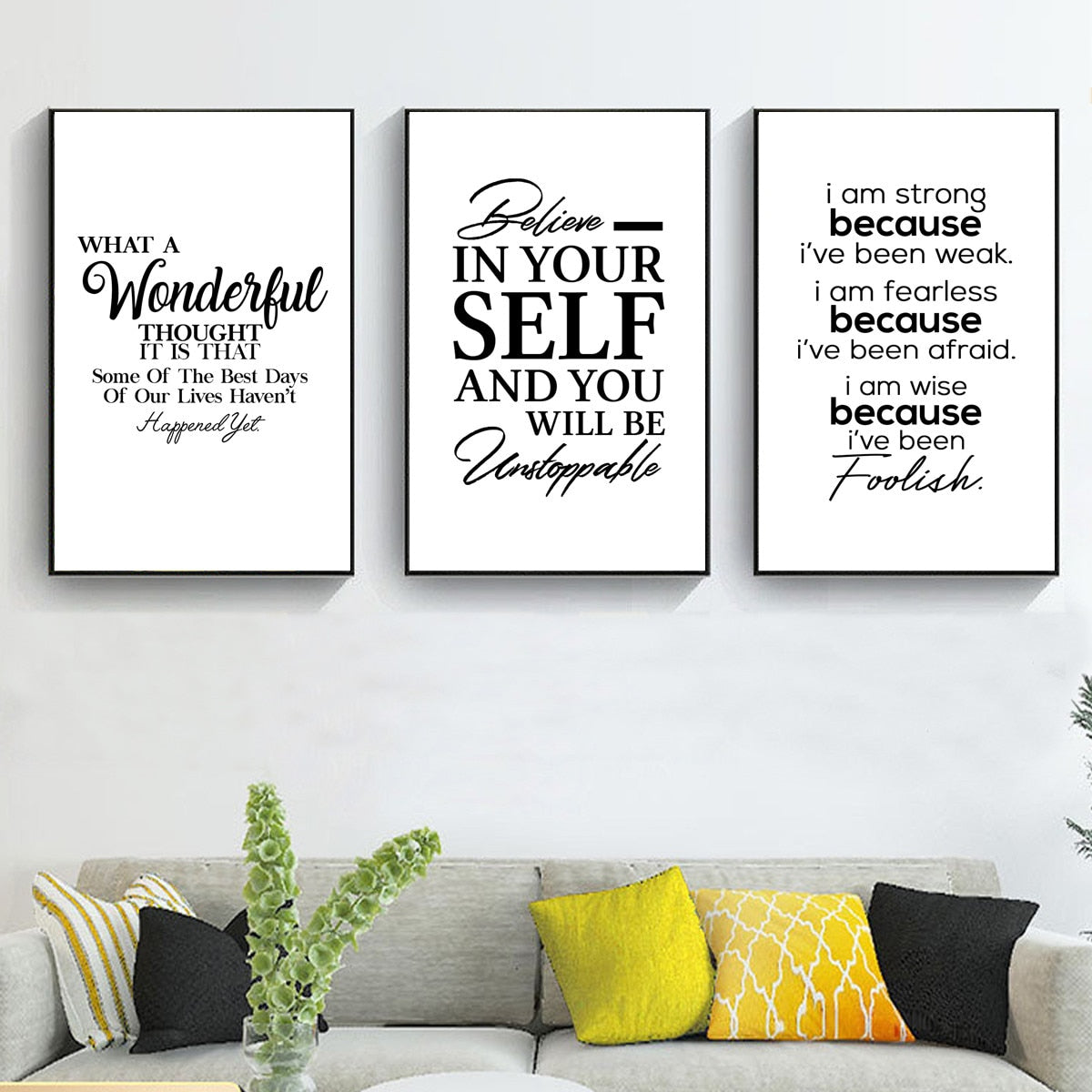 Black and White Motivational Art Prints-Multiple Options