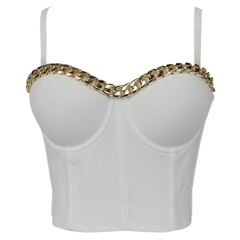 Chain Corset Crop Top-Multiple Options