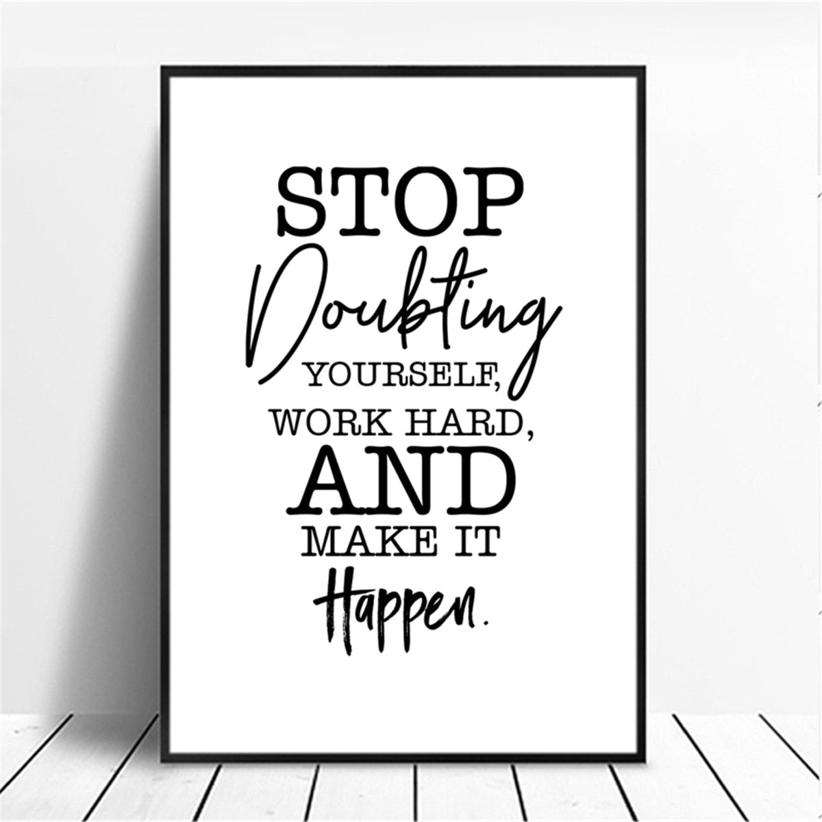 Black and White Motivational Wall Art Prints-Multiple Options