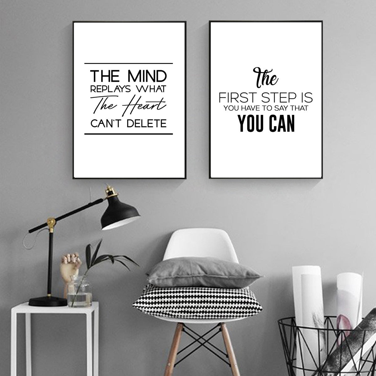 Black and White Motivational Art Prints-Multiple Options