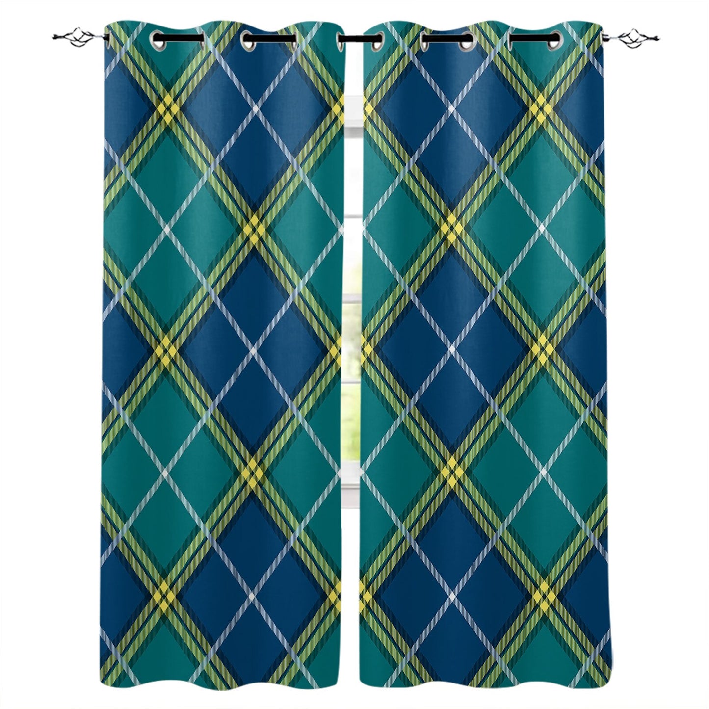 Plaid Curtains/Drapes-Multiple Options