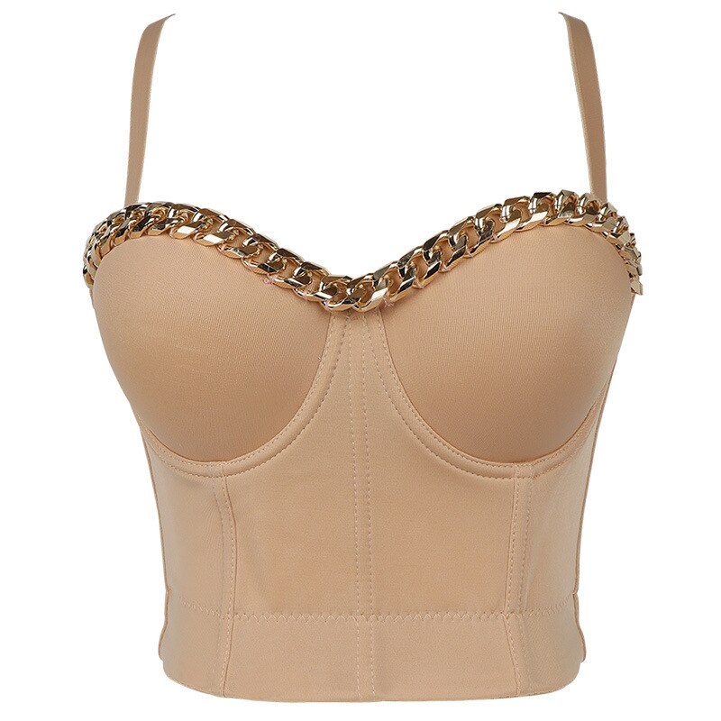 Chain Corset Crop Top-Multiple Options