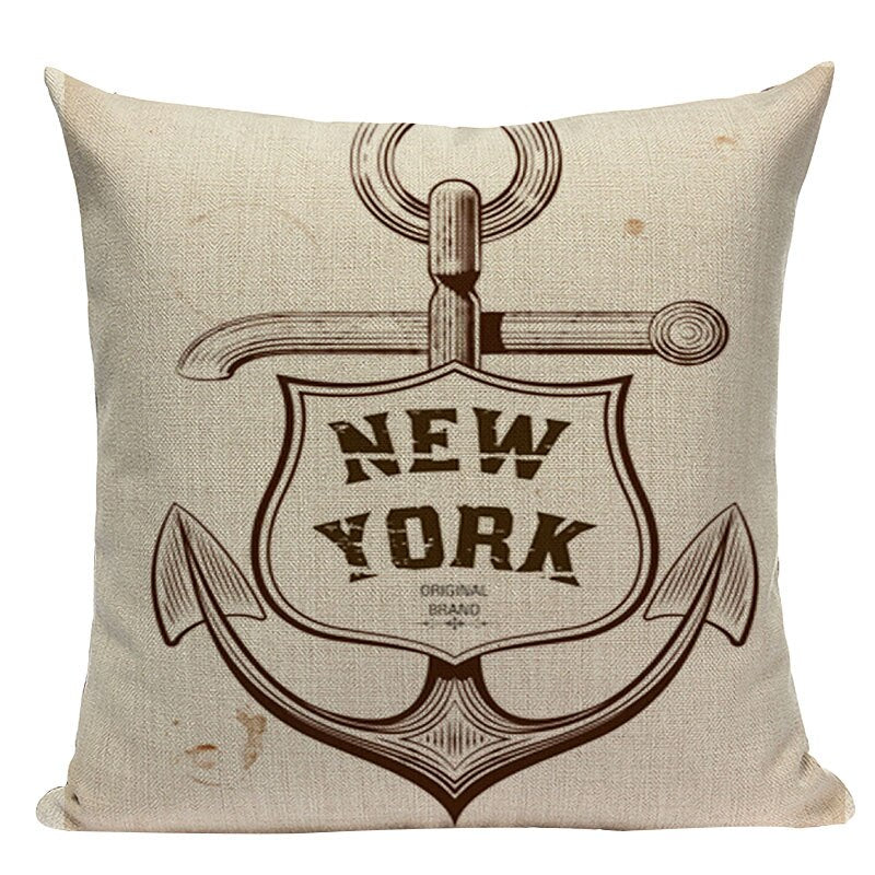 Nautical Throw Pillow Cushion Cover- Multiple Options