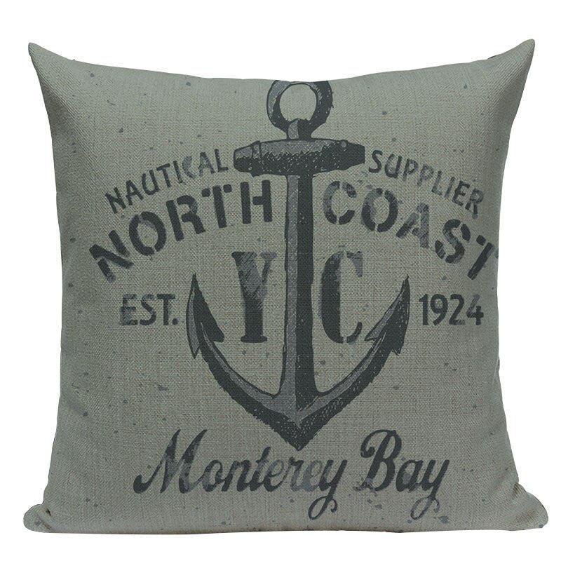 Nautical Throw Pillow Cushion Cover- Multiple Options
