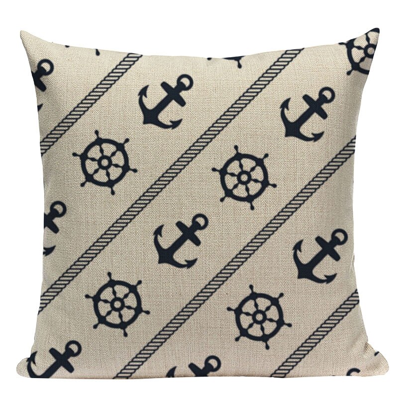 Nautical Throw Pillow Cushion Cover- Multiple Options