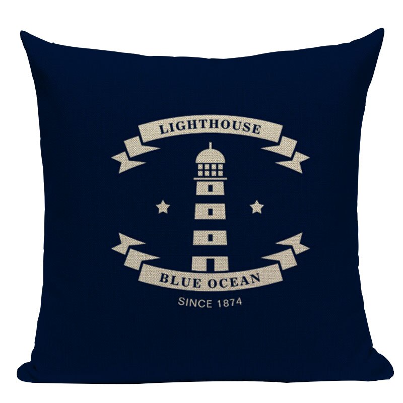 Nautical Throw Pillow Cushion Cover- Multiple Options