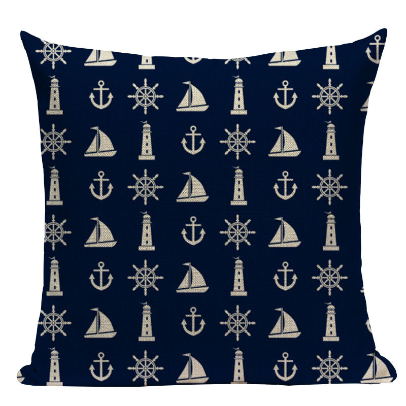 Nautical Throw Pillow Cushion Cover- Multiple Options